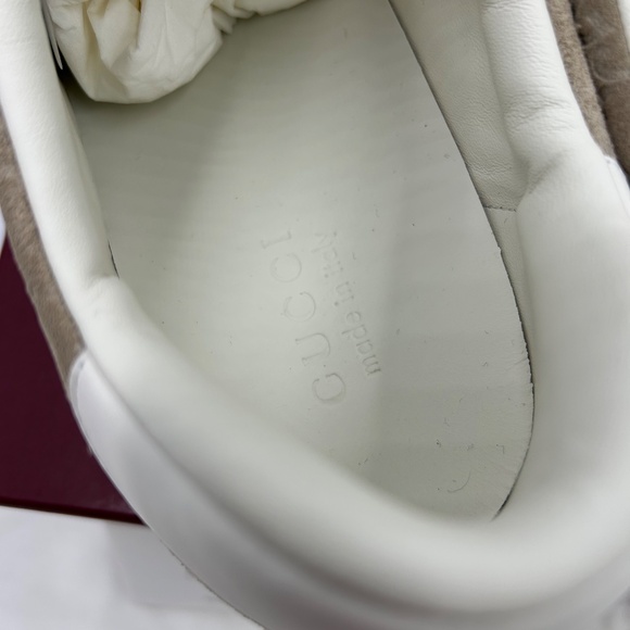 Men’s Gucci ace Webb, GG suede sneakers in oatmeal size 11 made in Italy - Picture 9 of 12